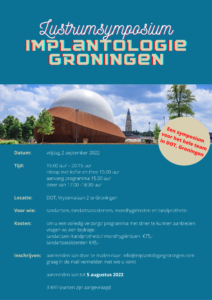 Flyer lustrumsymposium Implantologie Groningen